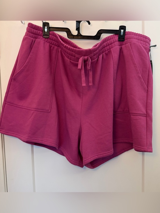 Terra & Sky Pants - Terra & Sky Drawstring Athletic Shorts — Magenta Pink